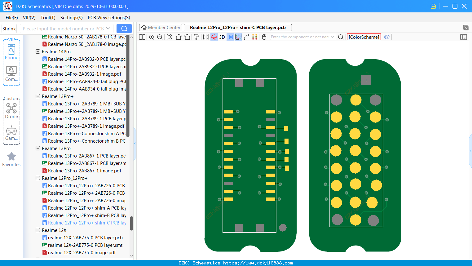 Realme 12Pro_12Pro+ Shim-C PCB Layer